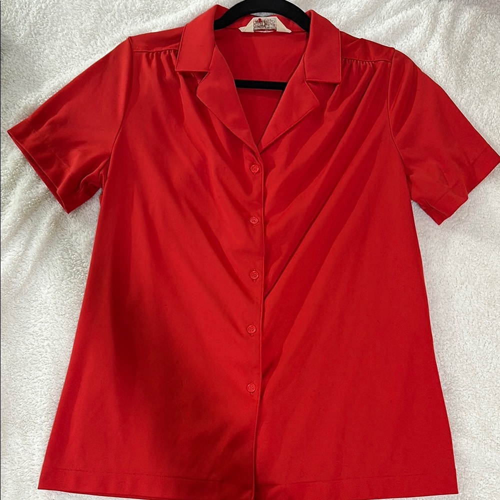 Vintage Sears Cherry Red Blouse